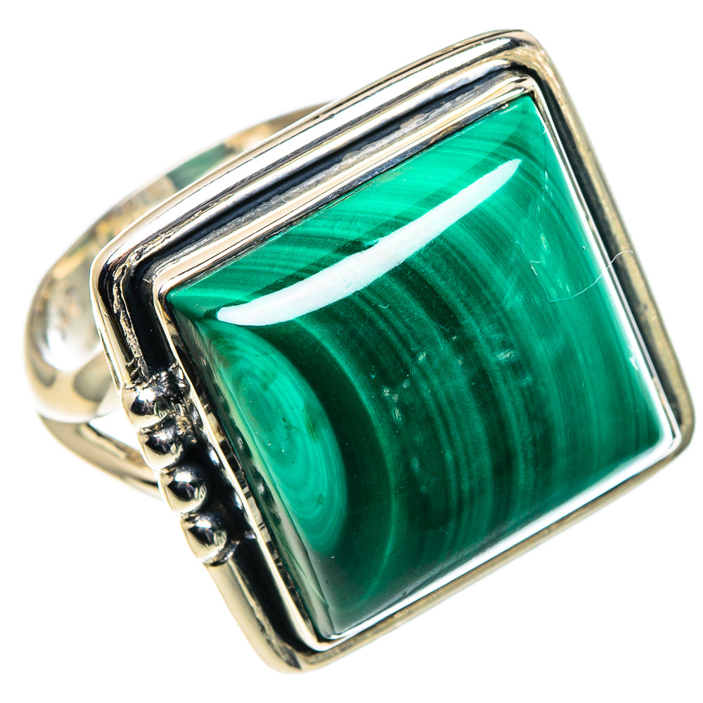 Malachite Rings handcrafted by Anasilvercos - RING95832