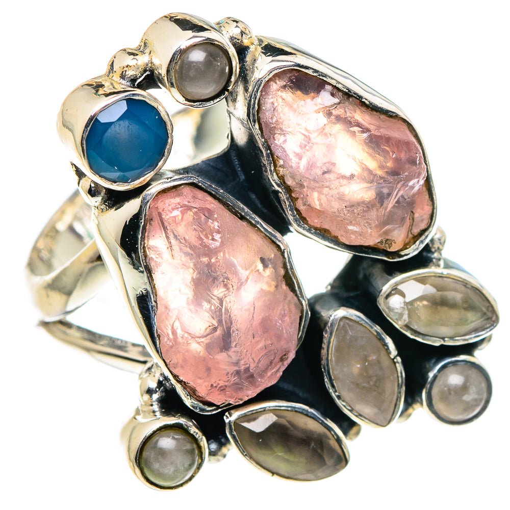 Rose Quartz, Chalcedony Rings handcrafted by Anasilvercos - RING95837
