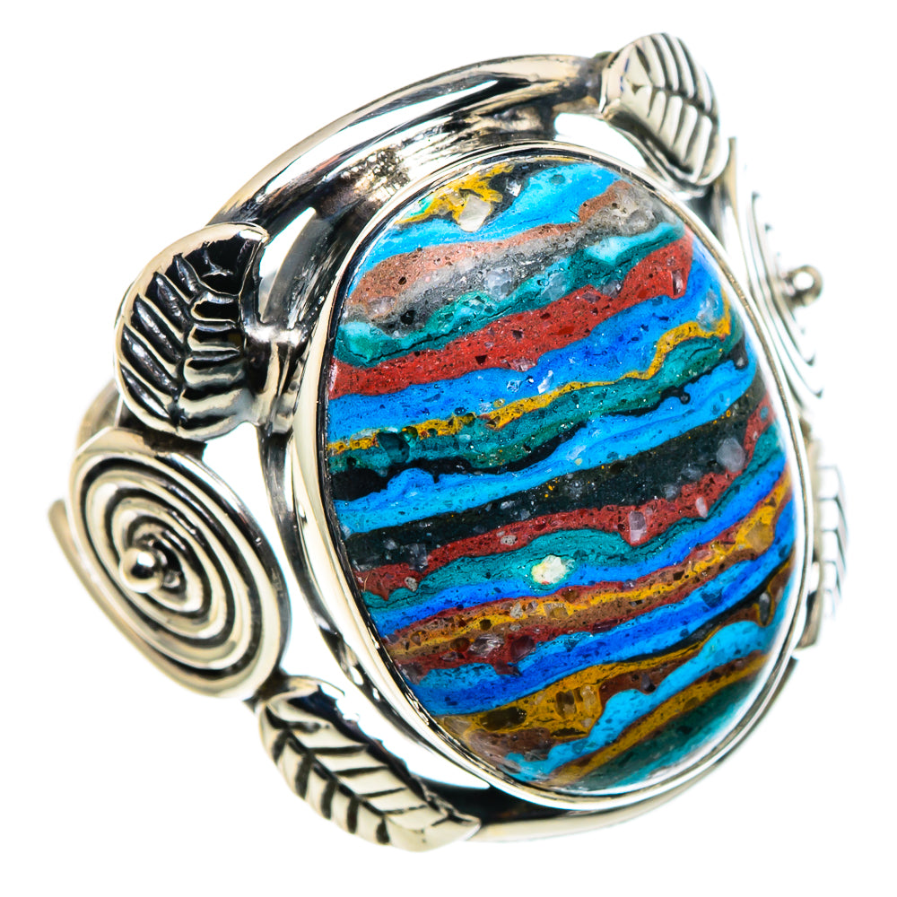 Rainbow Calsilica Rings handcrafted by Anasilvercos - RING95845