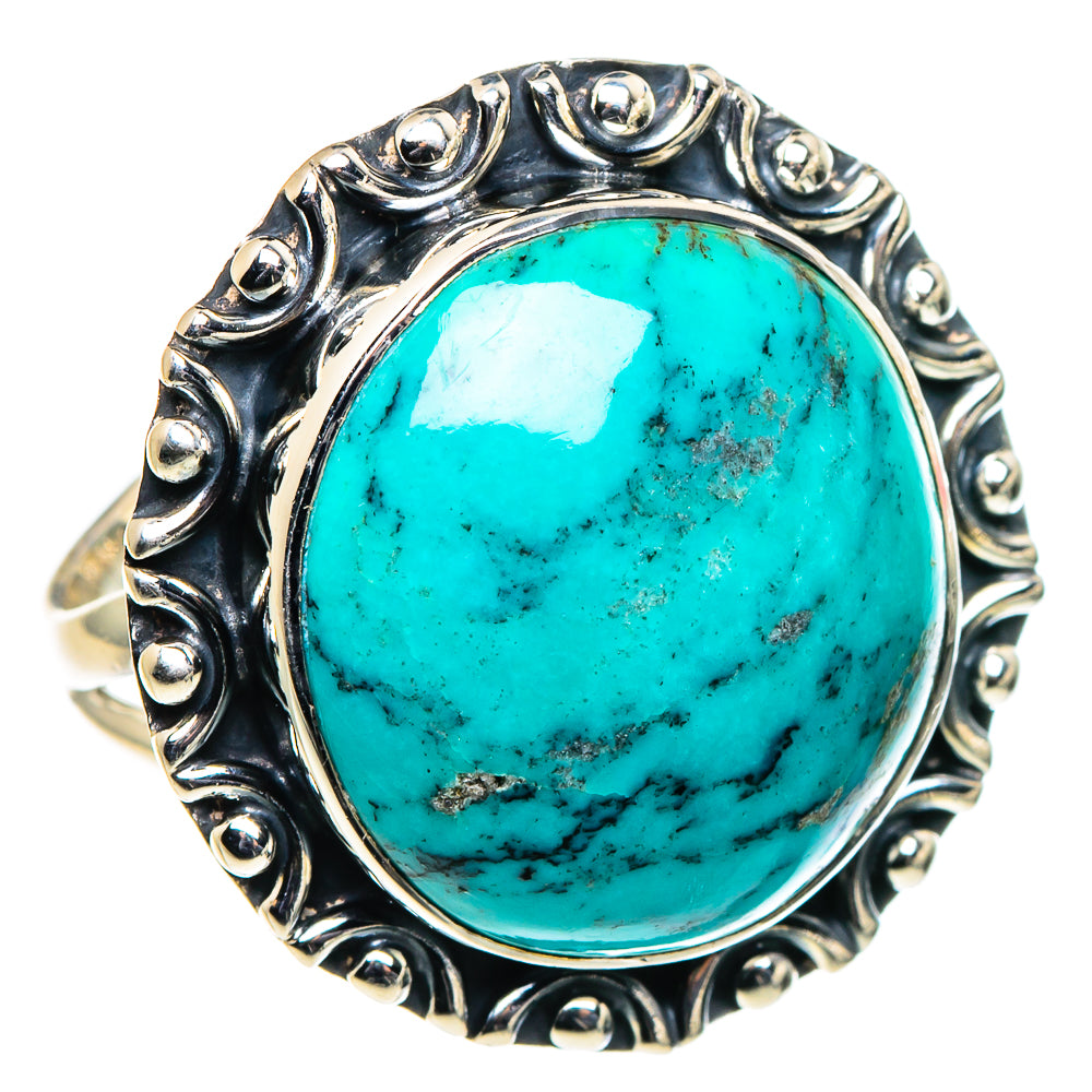 Tibetan Turquoise Rings handcrafted by Anasilvercos - RING95854
