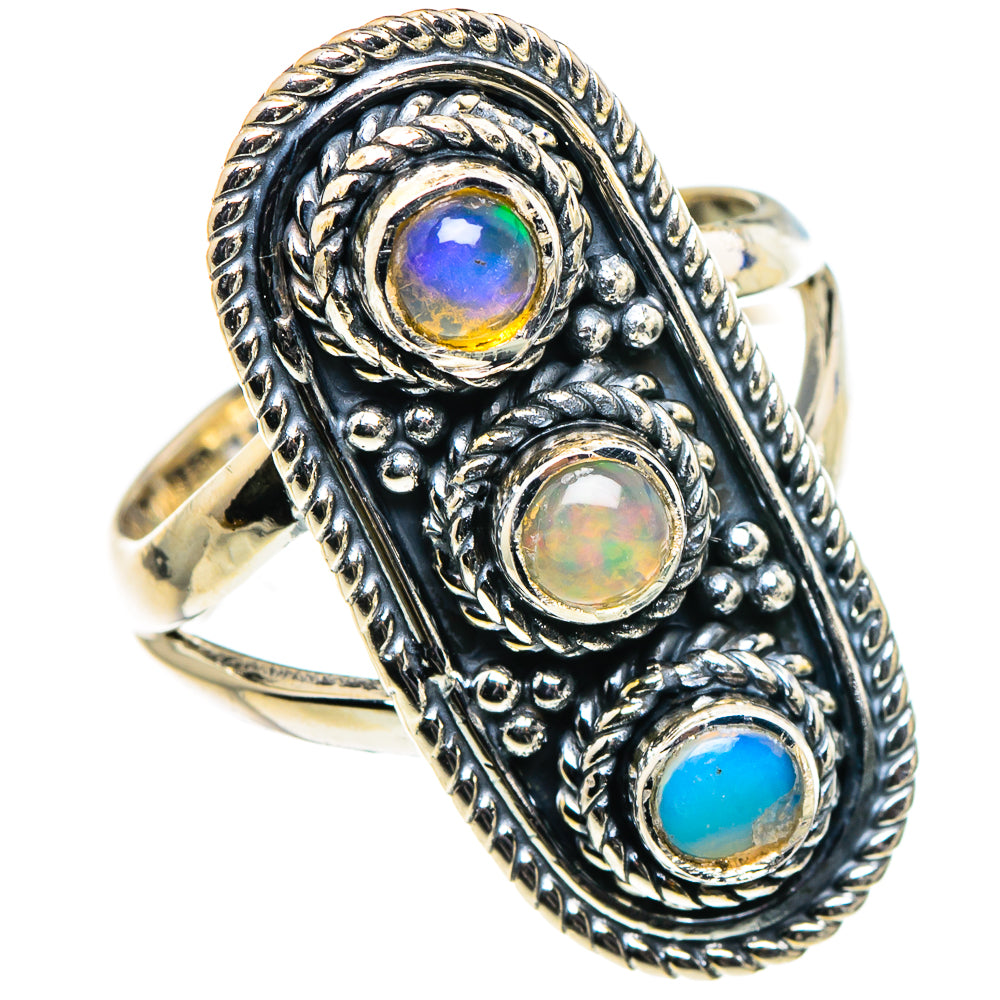Ethiopian Opal Rings handcrafted by Anasilvercos - RING95891