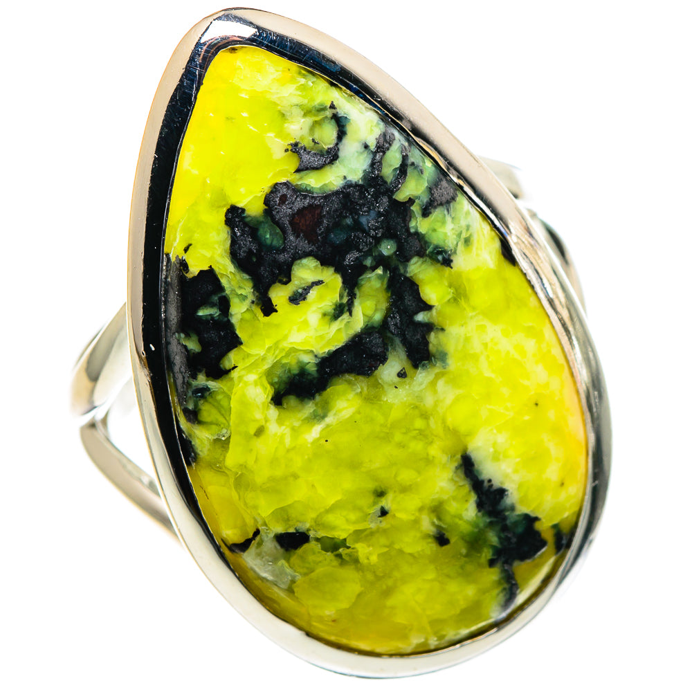African Green Opal Rings handcrafted by Anasilvercos - RING95933