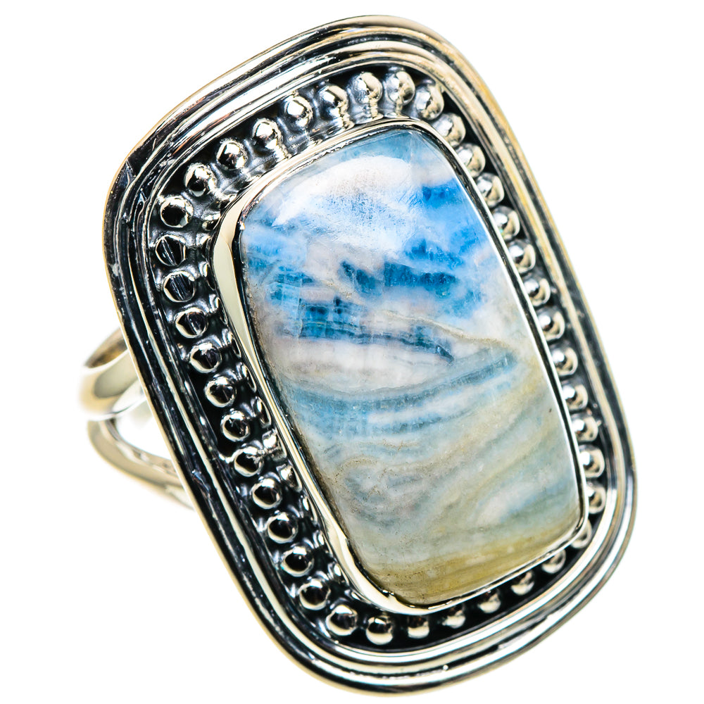 Blue Scheelite Rings handcrafted by Anasilvercos - RING95941 - Photo 2