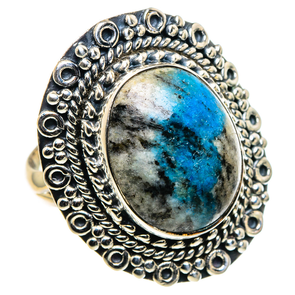 K2 Blue Azurite Rings handcrafted by Anasilvercos - RING95942 - Photo 2