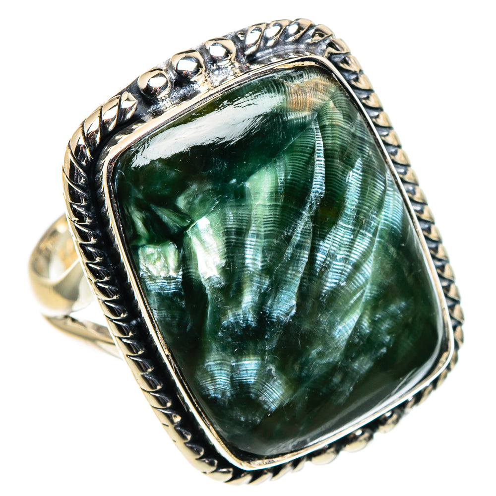 Seraphinite Rings handcrafted by Anasilvercos - RING95947 - Photo 2