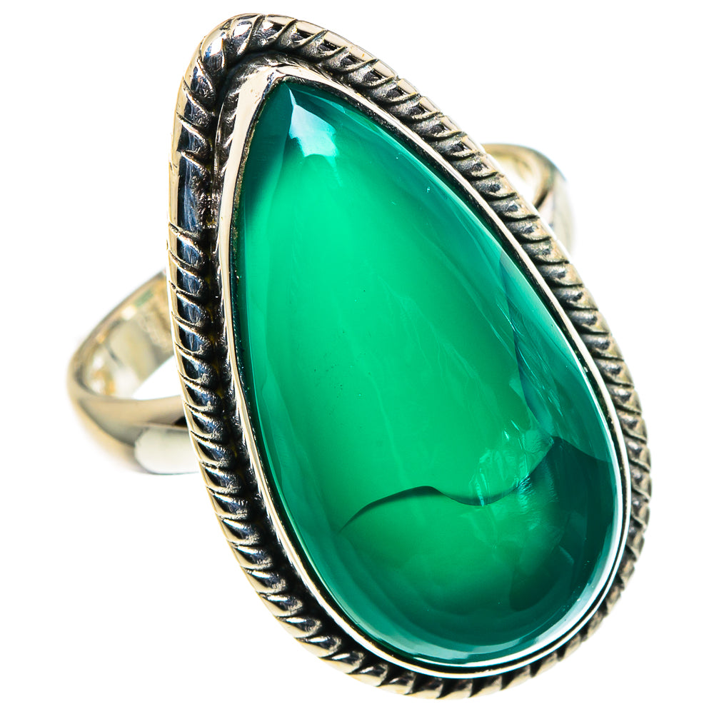 Green Onyx Rings handcrafted by Anasilvercos - RING95958