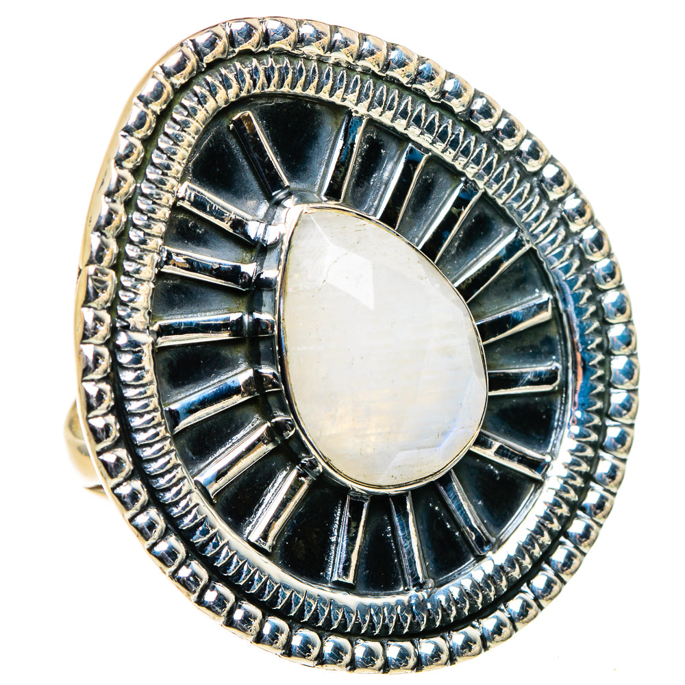 Rainbow Moonstone Rings handcrafted by Anasilvercos - RING95983 - Photo 2