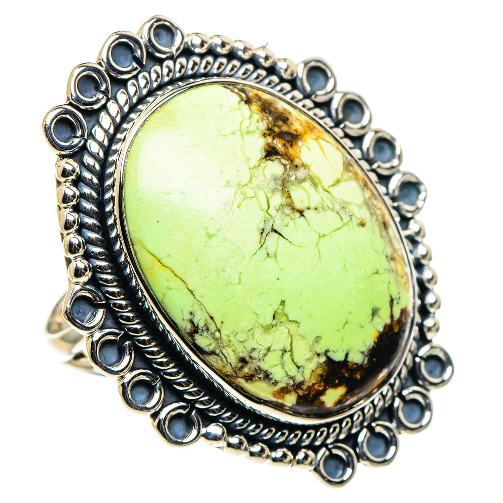 Lemon Chrysoprase Rings handcrafted by Anasilvercos - RING95989