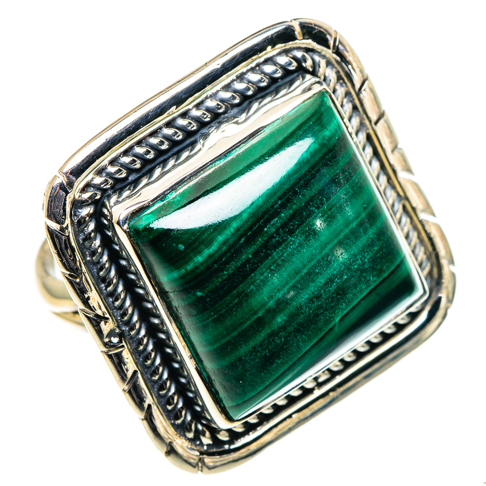 Malachite Rings handcrafted by Anasilvercos - RING95999 - Photo 2