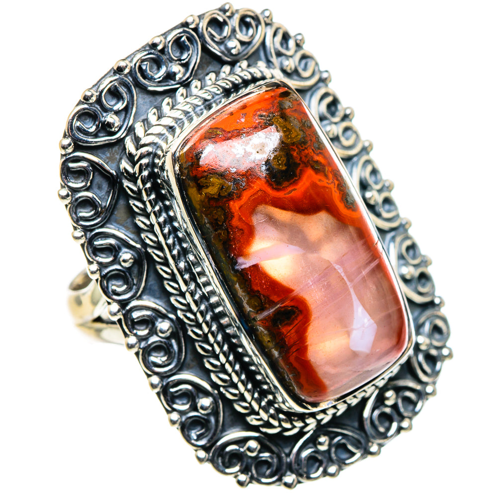 Morocco Agate Rings handcrafted by Anasilvercos - RING96007