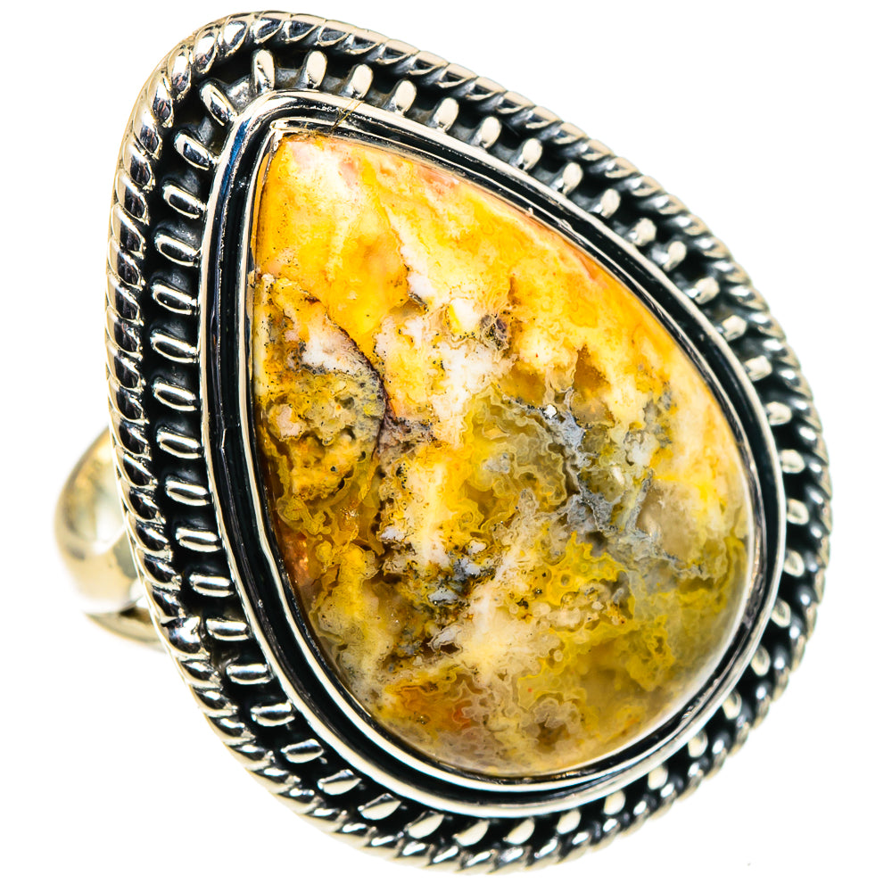 Plume Agate Rings handcrafted by Anasilvercos - RING96010 - Photo 2