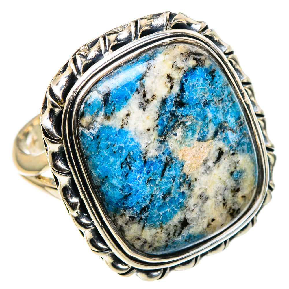 K2 Blue Azurite Rings handcrafted by Anasilvercos - RING96030