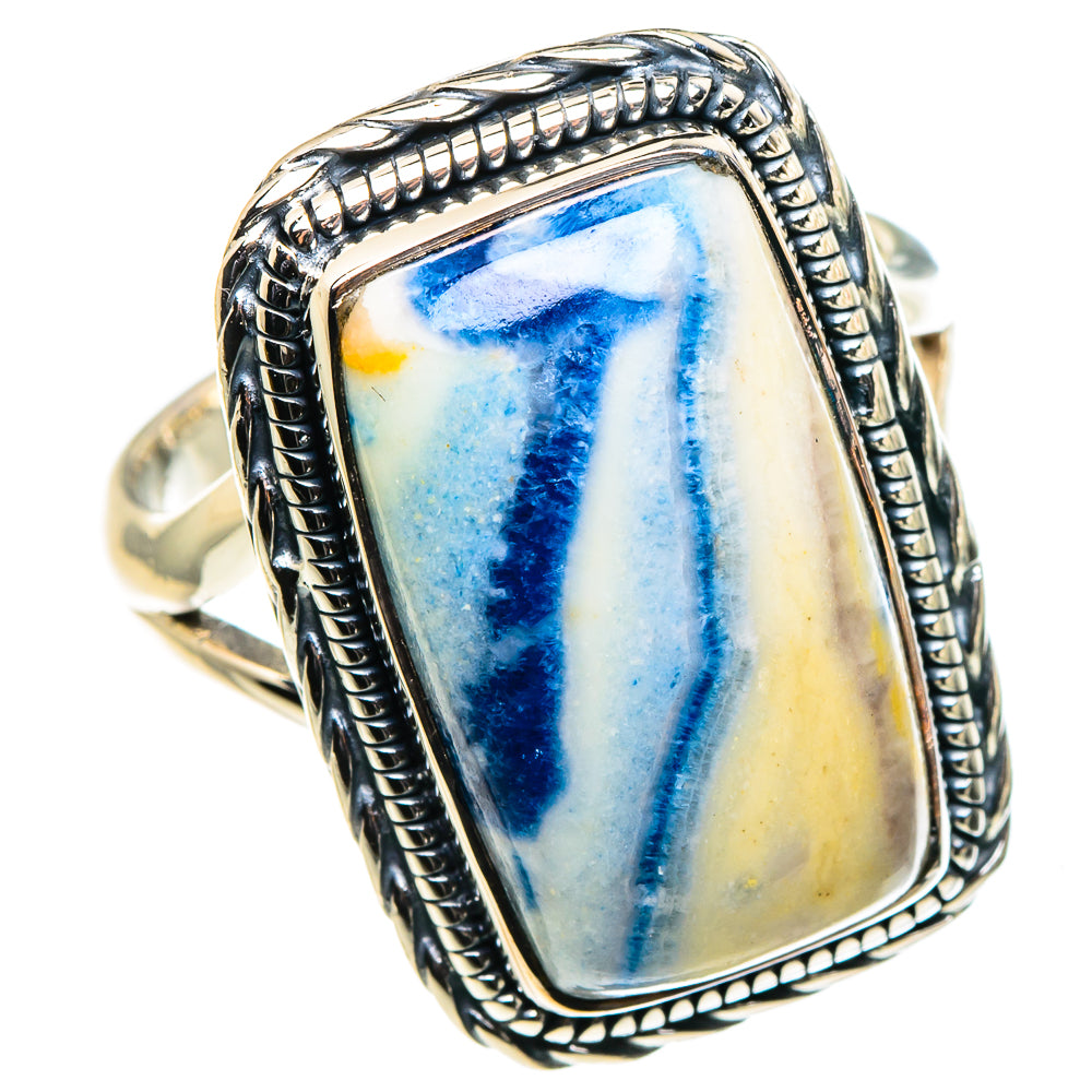 Blue Scheelite Rings handcrafted by Anasilvercos - RING96032