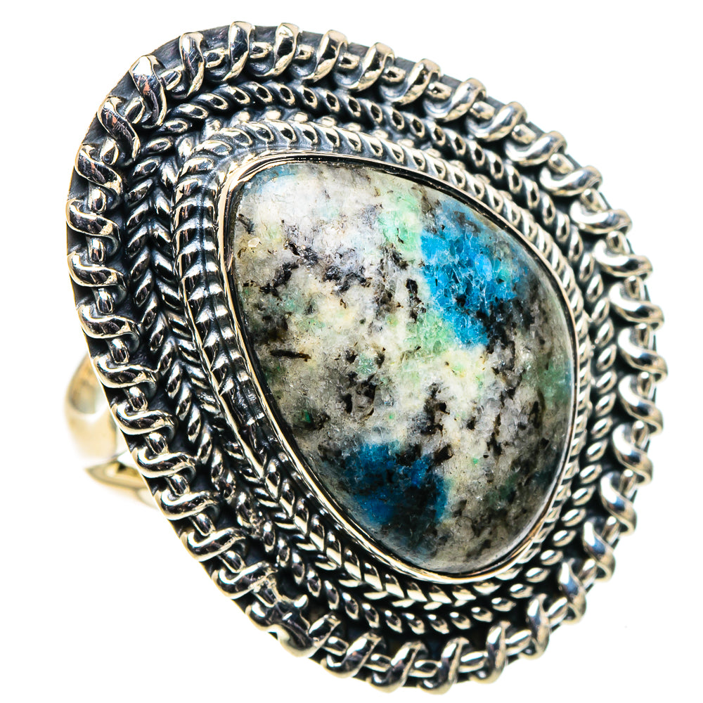 K2 Blue Azurite Rings handcrafted by Anasilvercos - RING96034 - Photo 2