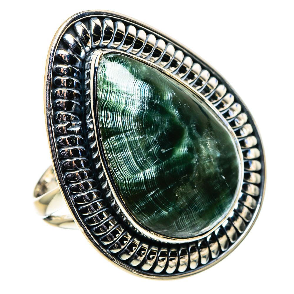 Seraphinite Rings handcrafted by Anasilvercos - RING96038 - Photo 2