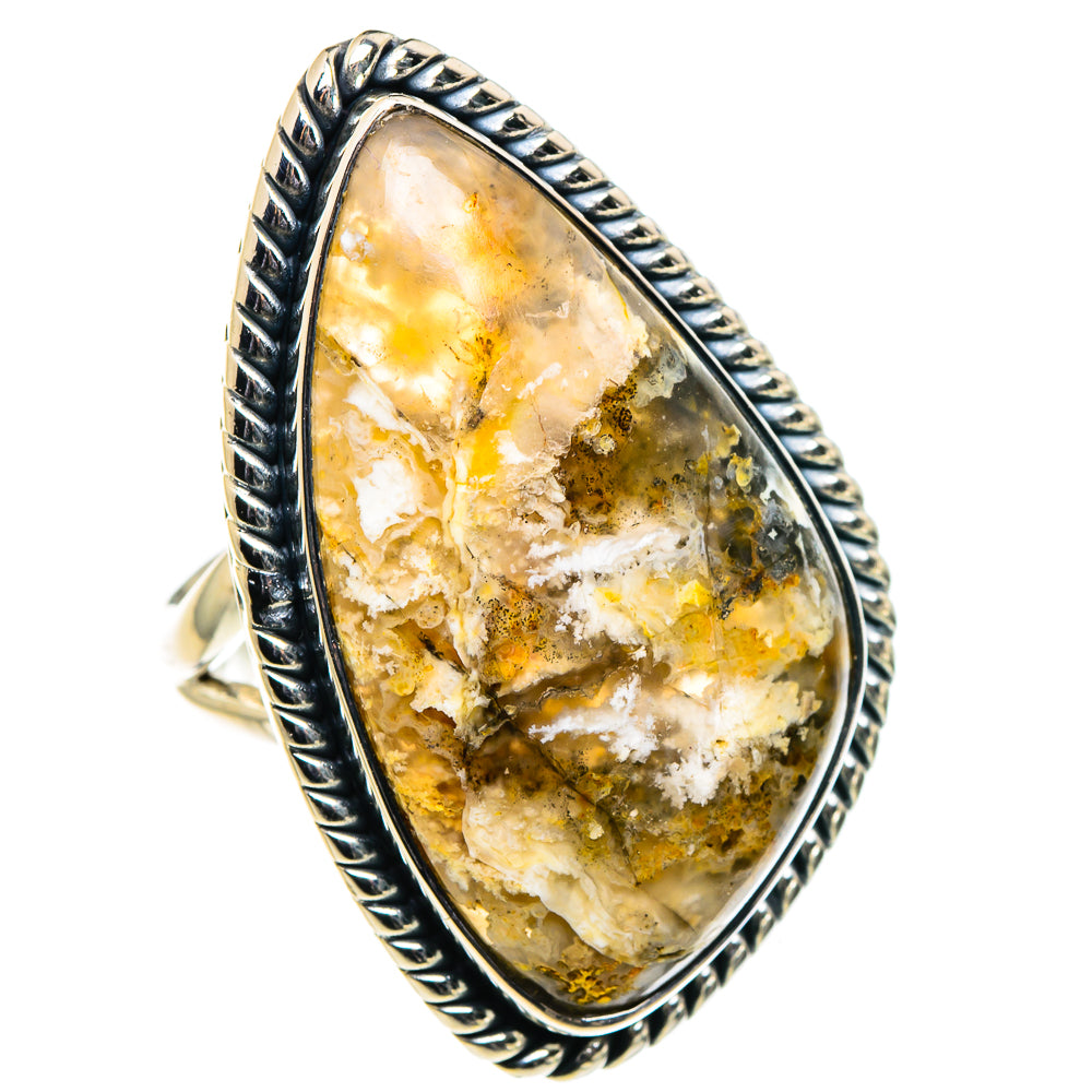 Plume Agate Rings handcrafted by Anasilvercos - RING96053 - Photo 2