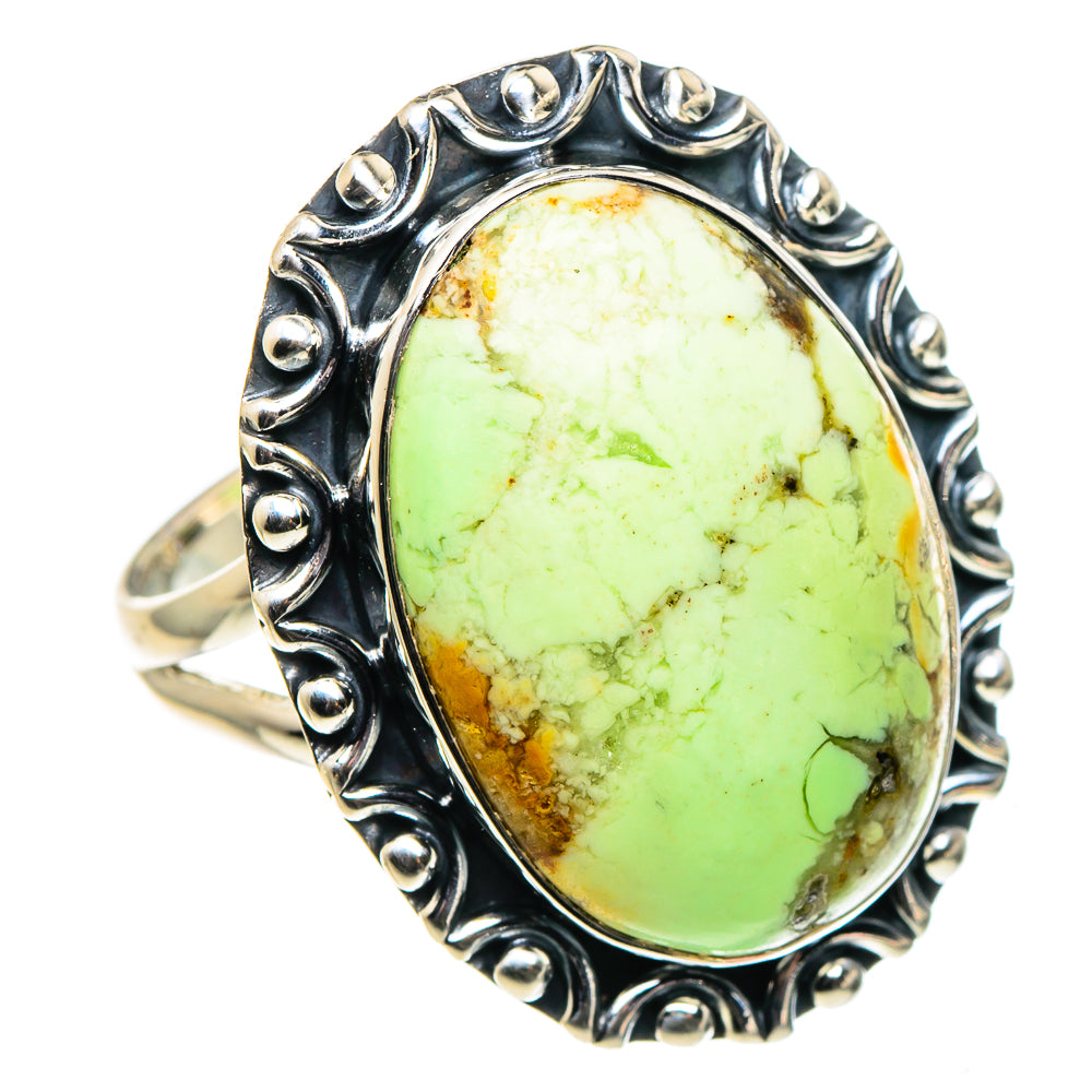 Lemon Chrysoprase Rings handcrafted by Anasilvercos - RING96067 - Photo 2