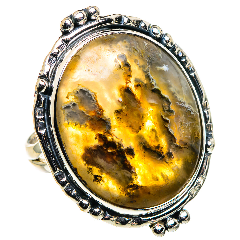 Plume Agate Rings handcrafted by Anasilvercos - RING96087 - Photo 2