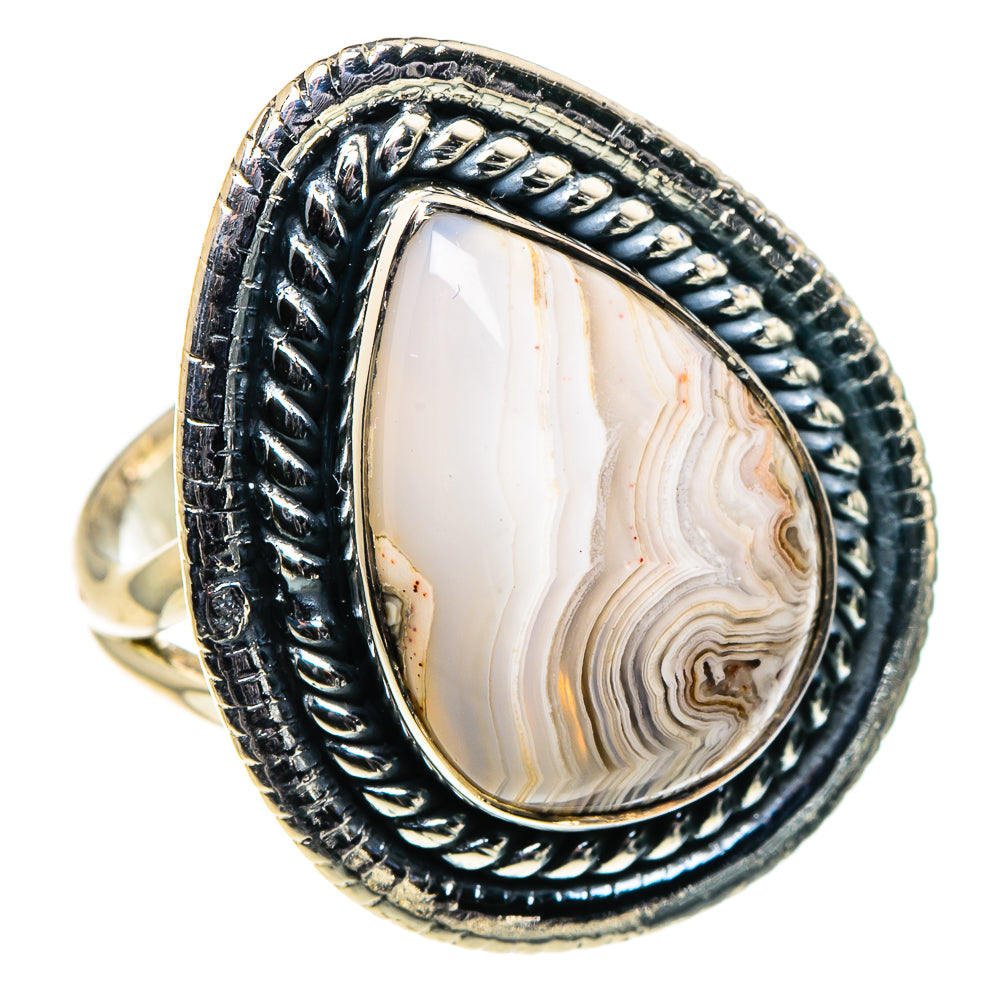 Laguna Lace Agate Rings handcrafted by Anasilvercos - RING96105 - Photo 2