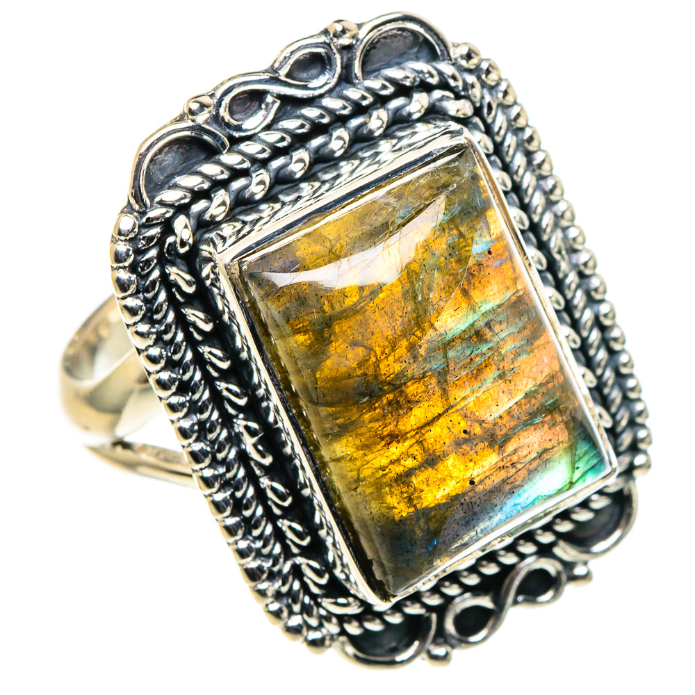 Labradorite Rings handcrafted by Anasilvercos - RING96109