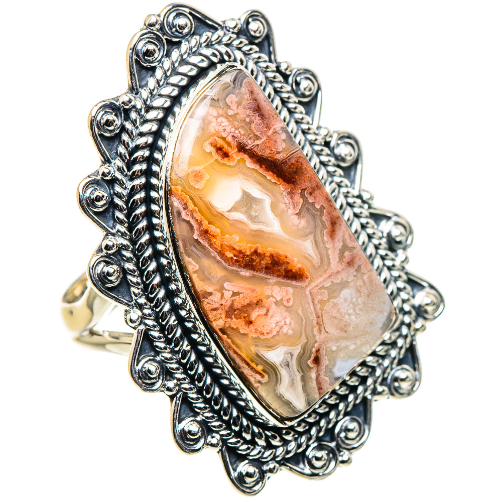 Crazy Lace Agate Rings handcrafted by Anasilvercos - RING96122 - Photo 2