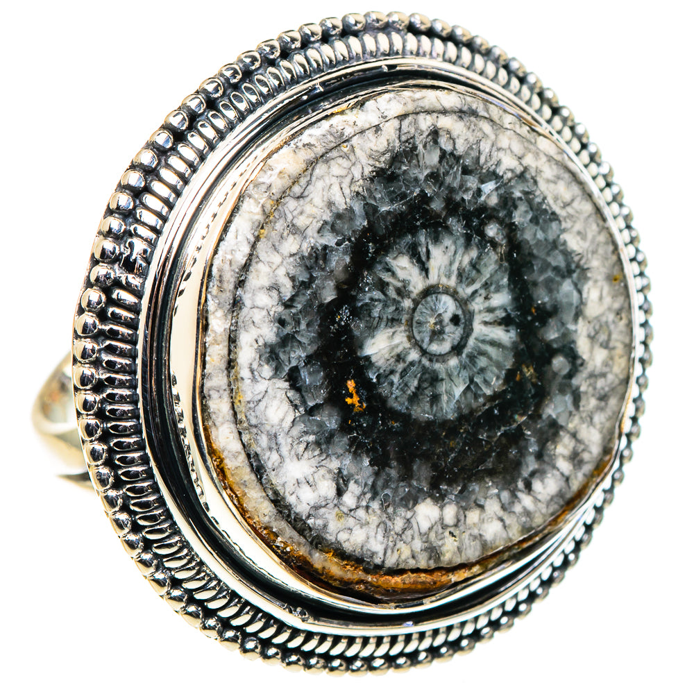 Goniatite Fossil Rings handcrafted by Anasilvercos - RING96133