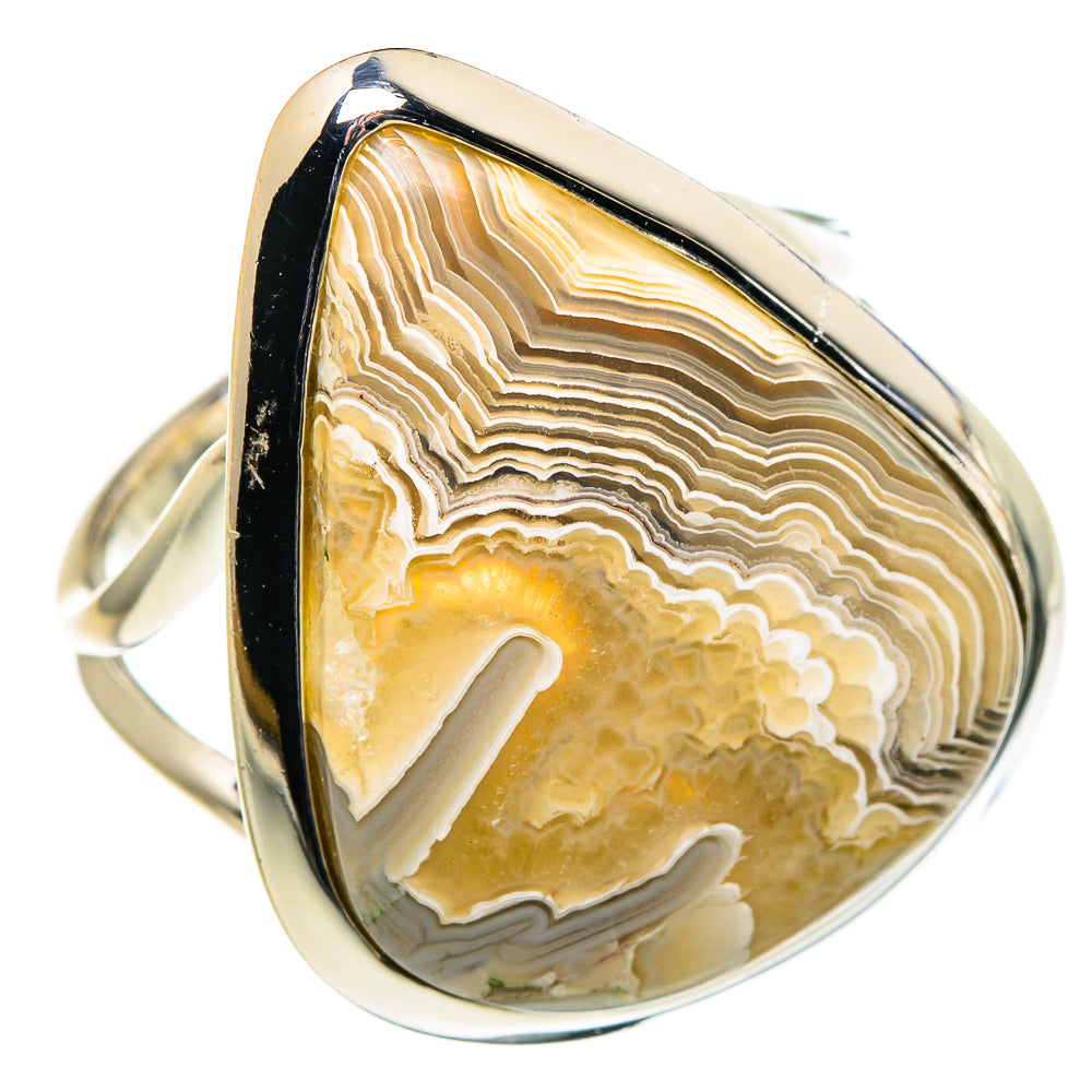 Laguna Lace Agate Rings handcrafted by Anasilvercos - RING96135