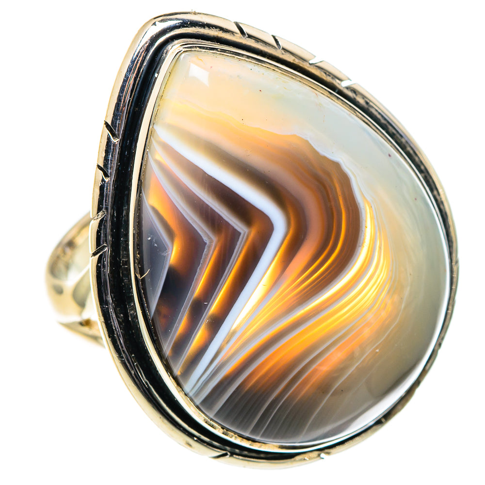 Botswana Agate Rings handcrafted by Anasilvercos - RING96161