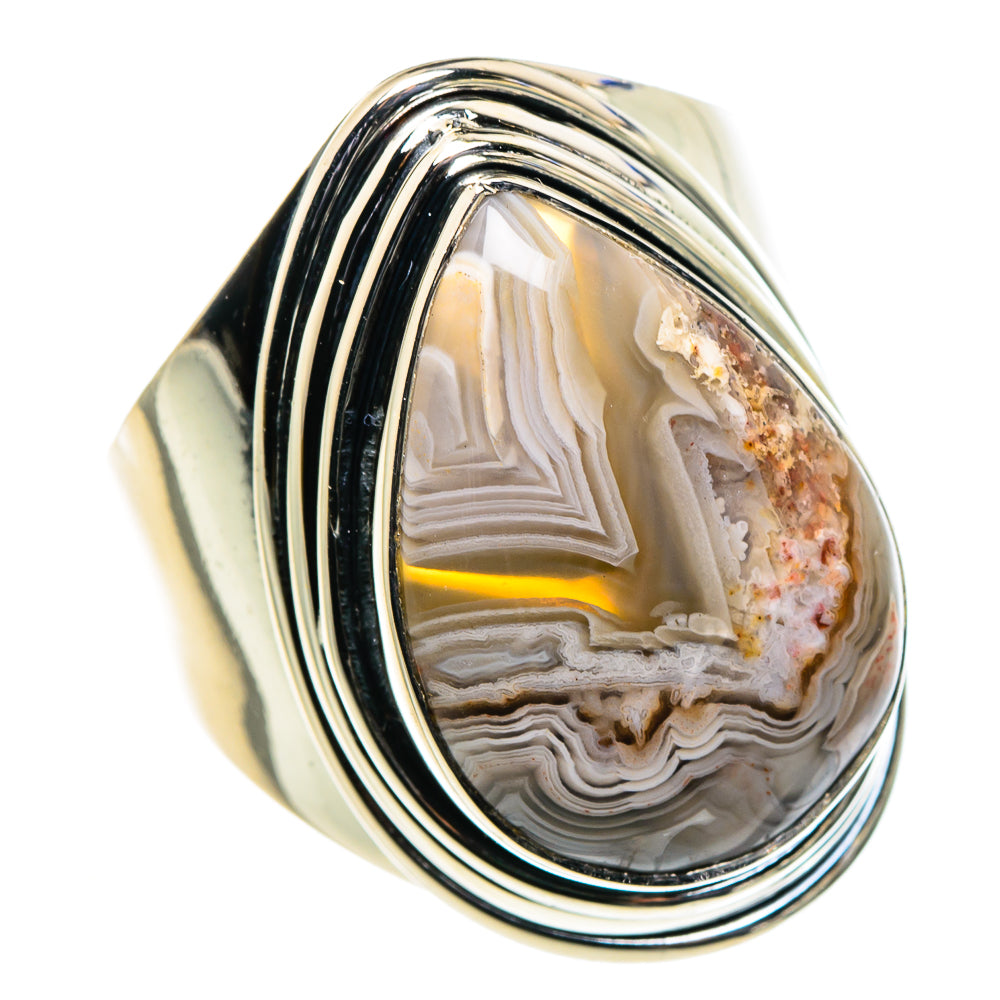 Laguna Lace Agate Rings handcrafted by Anasilvercos - RING96170