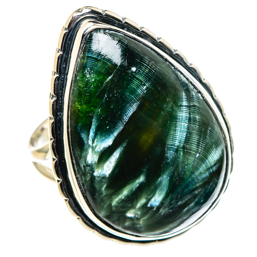 Seraphinite Rings handcrafted by Anasilvercos - RING96188 - Photo 2