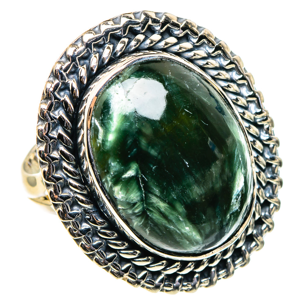 Seraphinite Rings handcrafted by Anasilvercos - RING96193 - Photo 2
