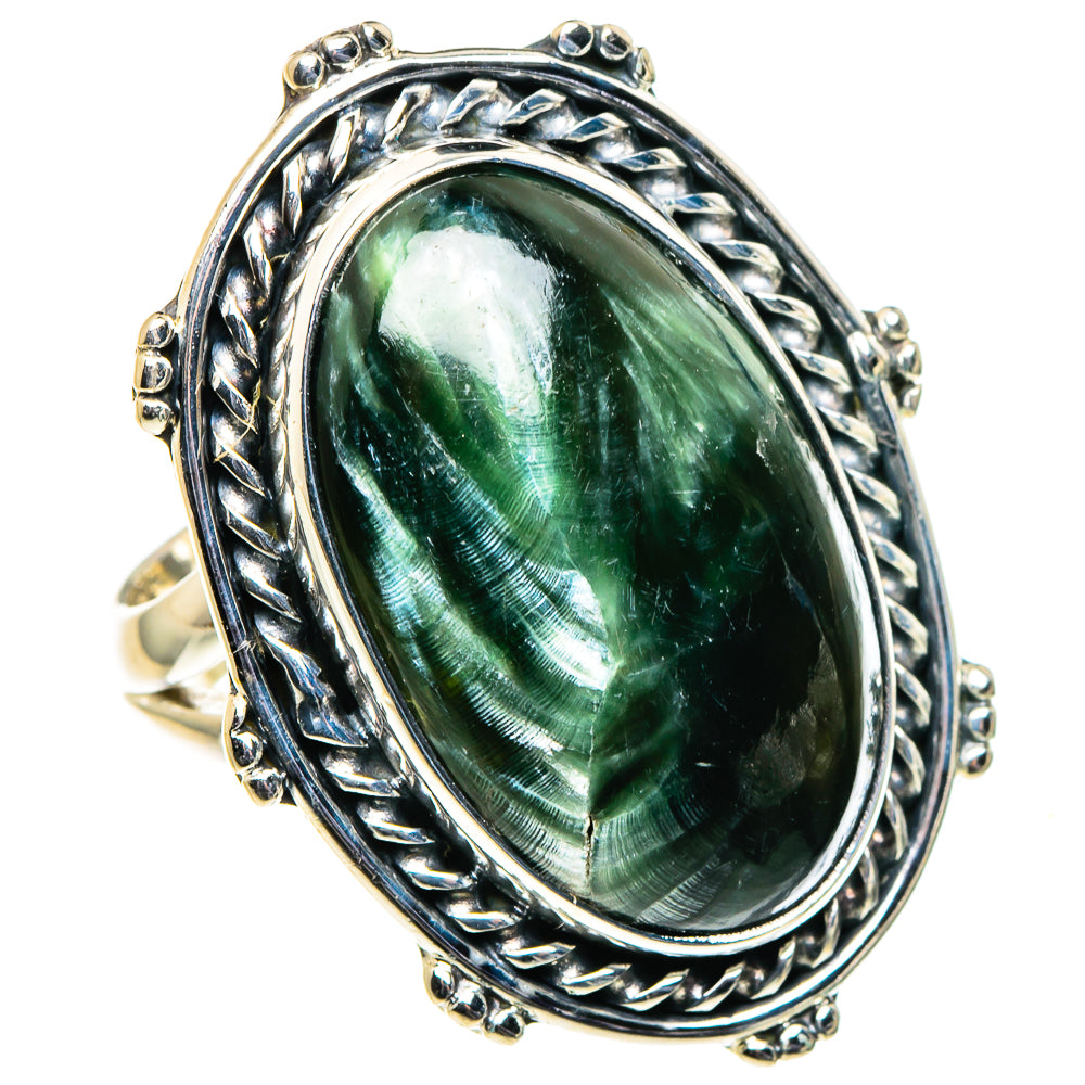 Seraphinite Rings handcrafted by Anasilvercos - RING96220 - Photo 2