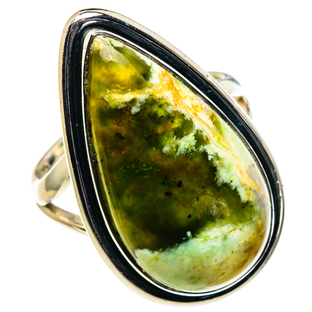 Australian Green Opal Rings handcrafted by Anasilvercos - RING96244