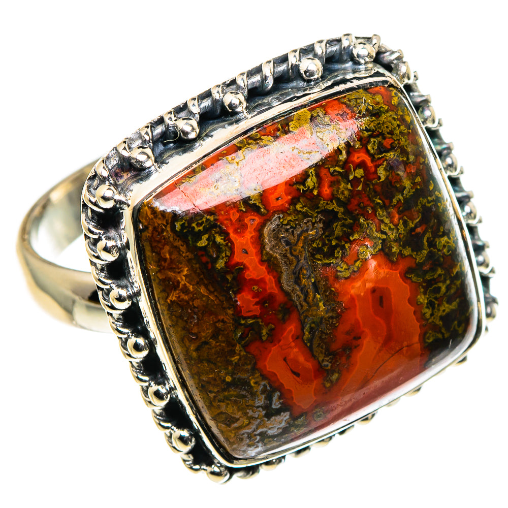 Morocco Agate Rings handcrafted by Anasilvercos - RING96248