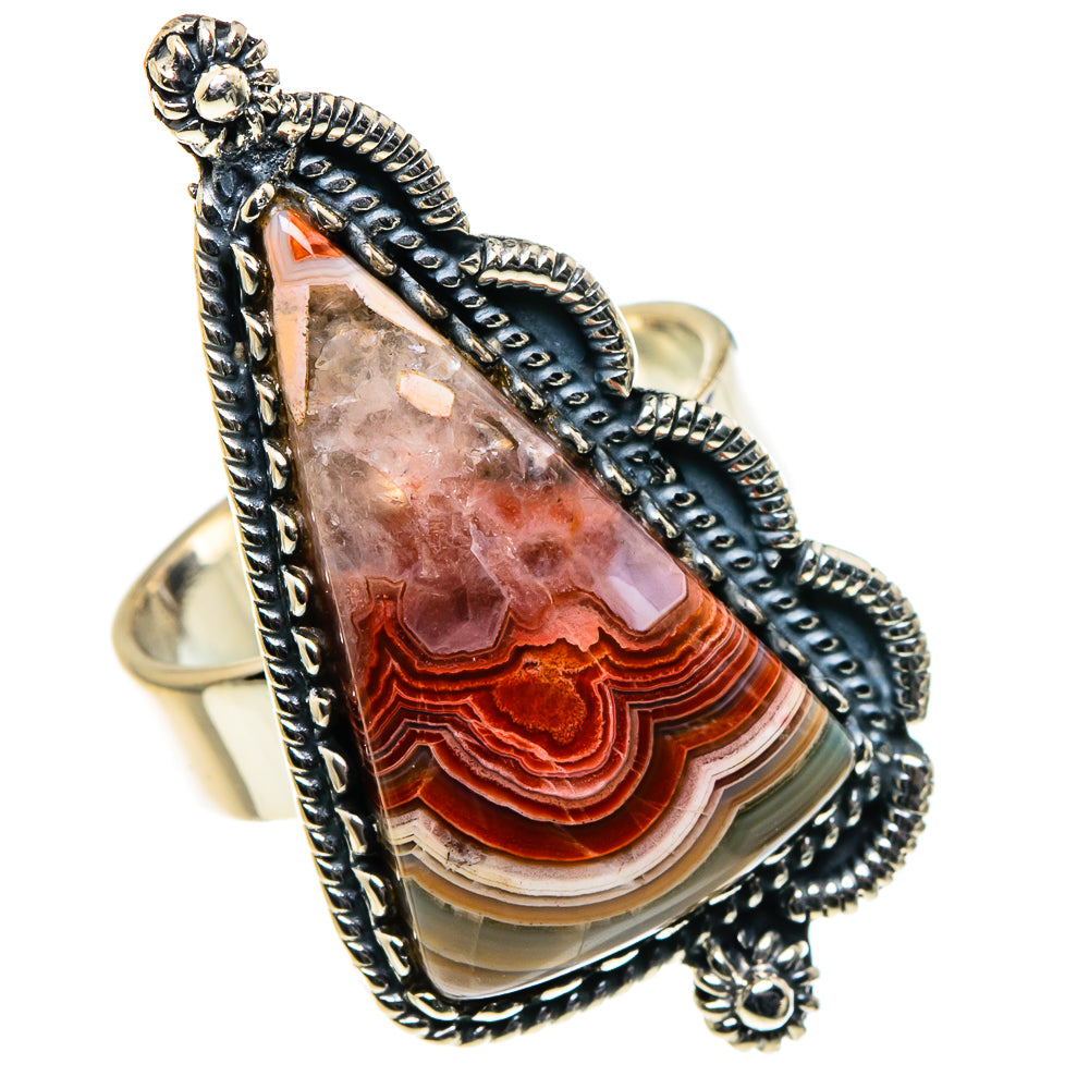 Crazy Lace Agate Rings handcrafted by Anasilvercos - RING96251
