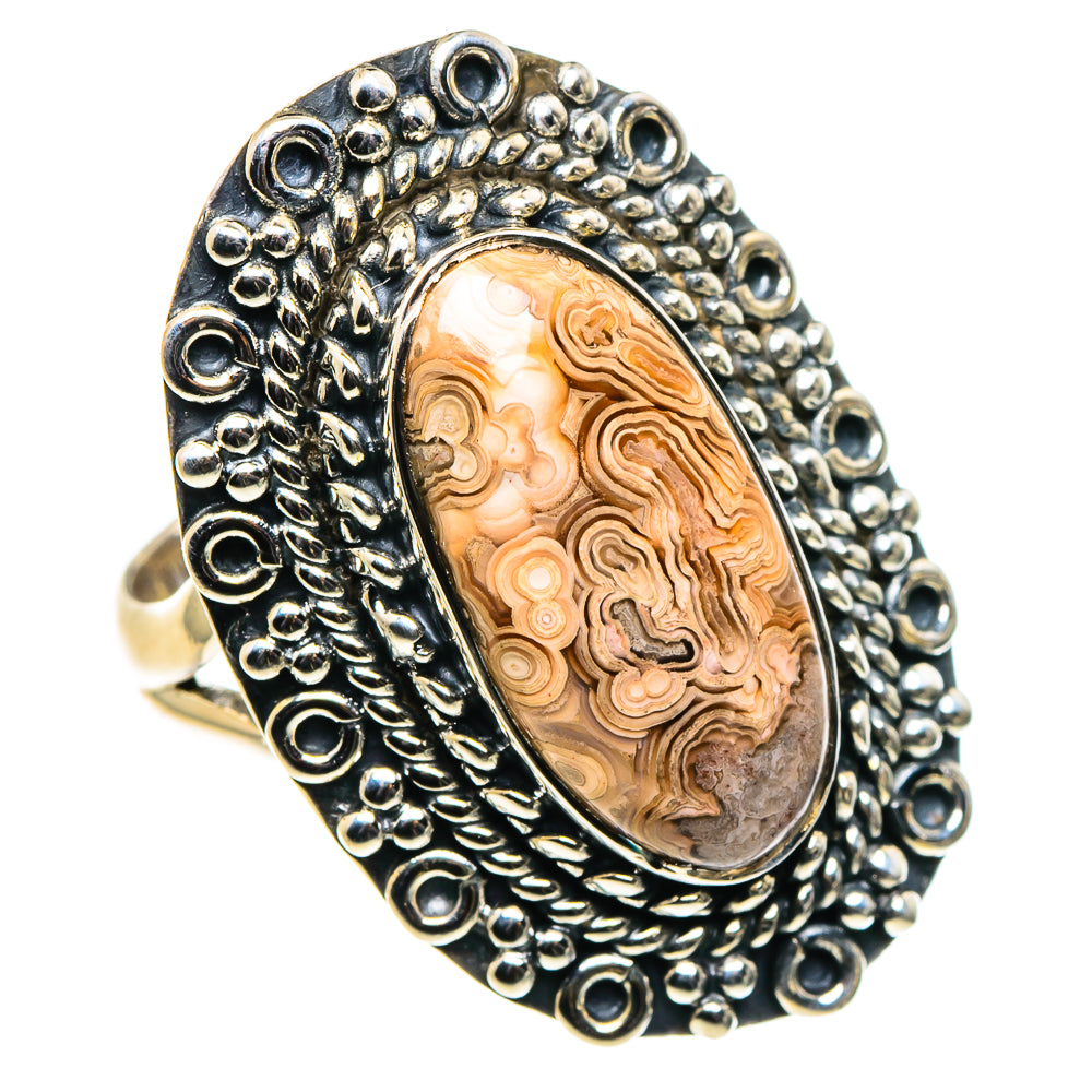 Laguna Lace Agate Rings handcrafted by Anasilvercos - RING96253 - Photo 2