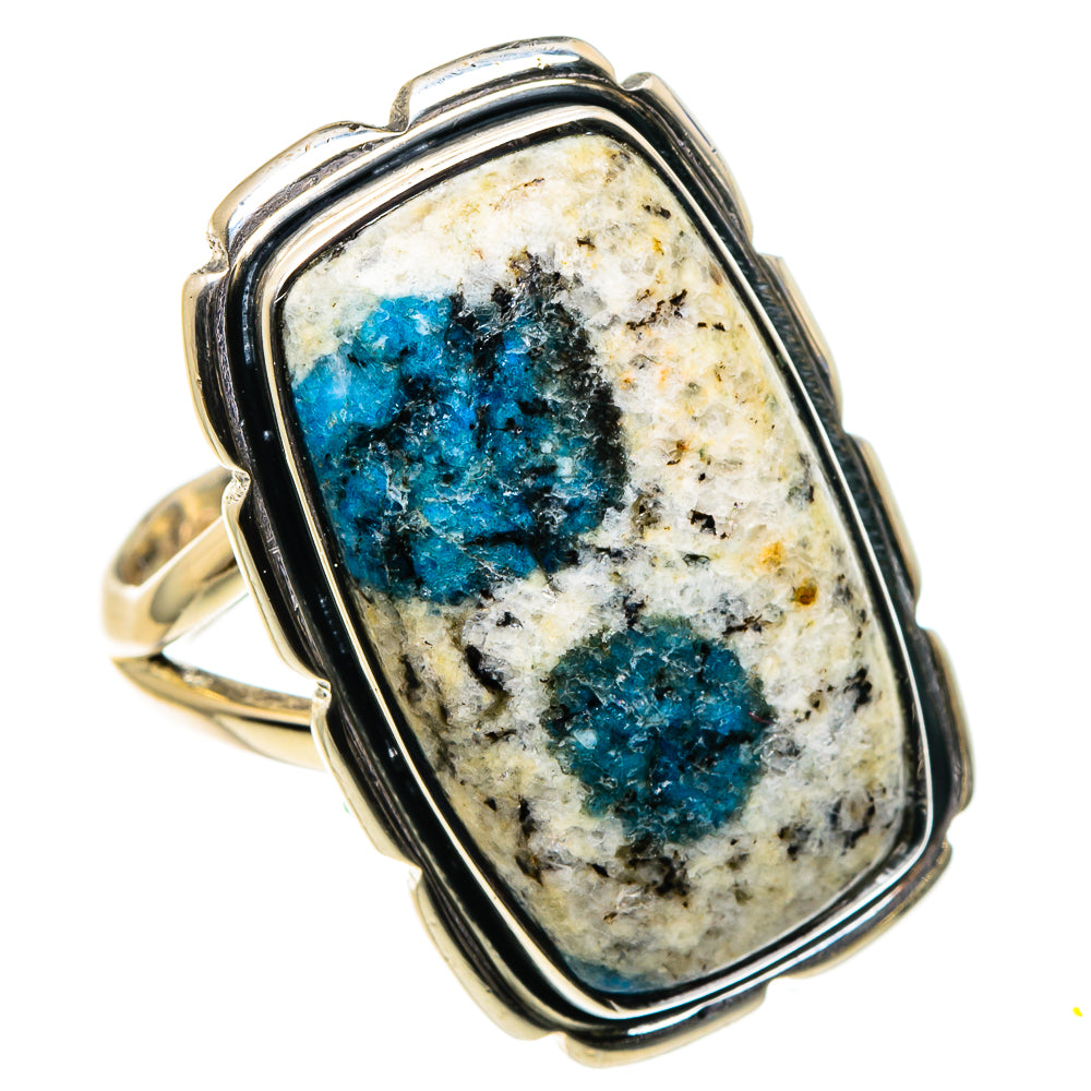 K2 Blue Azurite Rings handcrafted by Anasilvercos - RING96262