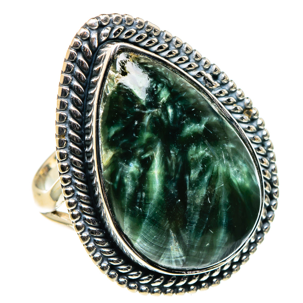 Seraphinite Rings handcrafted by Anasilvercos - RING96263 - Photo 2