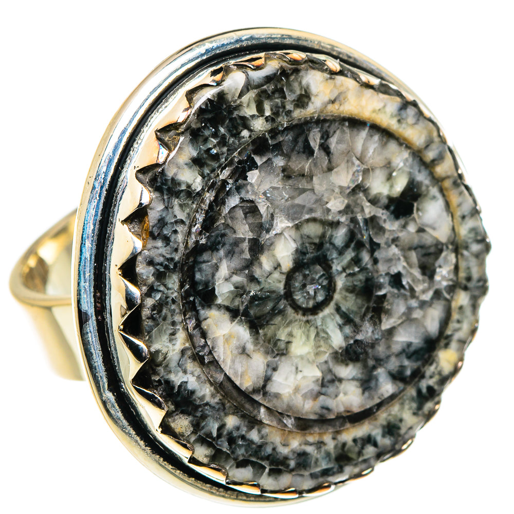 Goniatite Fossil Rings handcrafted by Anasilvercos - RING96286 - Photo 2