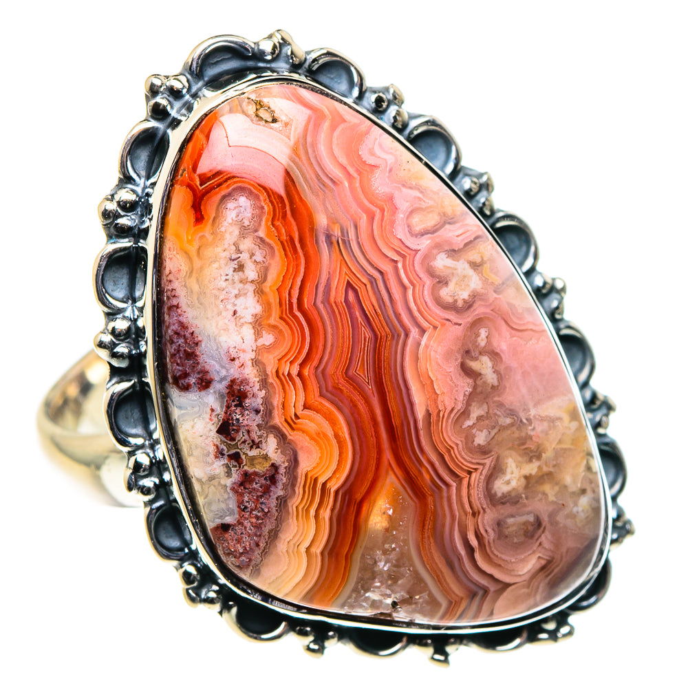 Crazy Lace Agate Rings handcrafted by Anasilvercos - RING96290