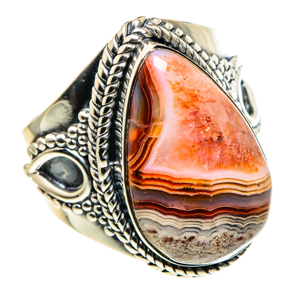 Crazy Lace Agate Rings handcrafted by Anasilvercos - RING96293