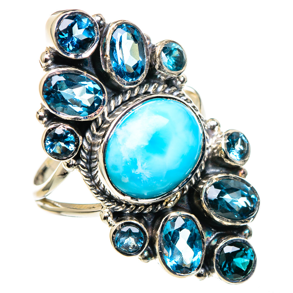 Aquamarine, Tanzanite Rings handcrafted by Anasilvercos - RING96307