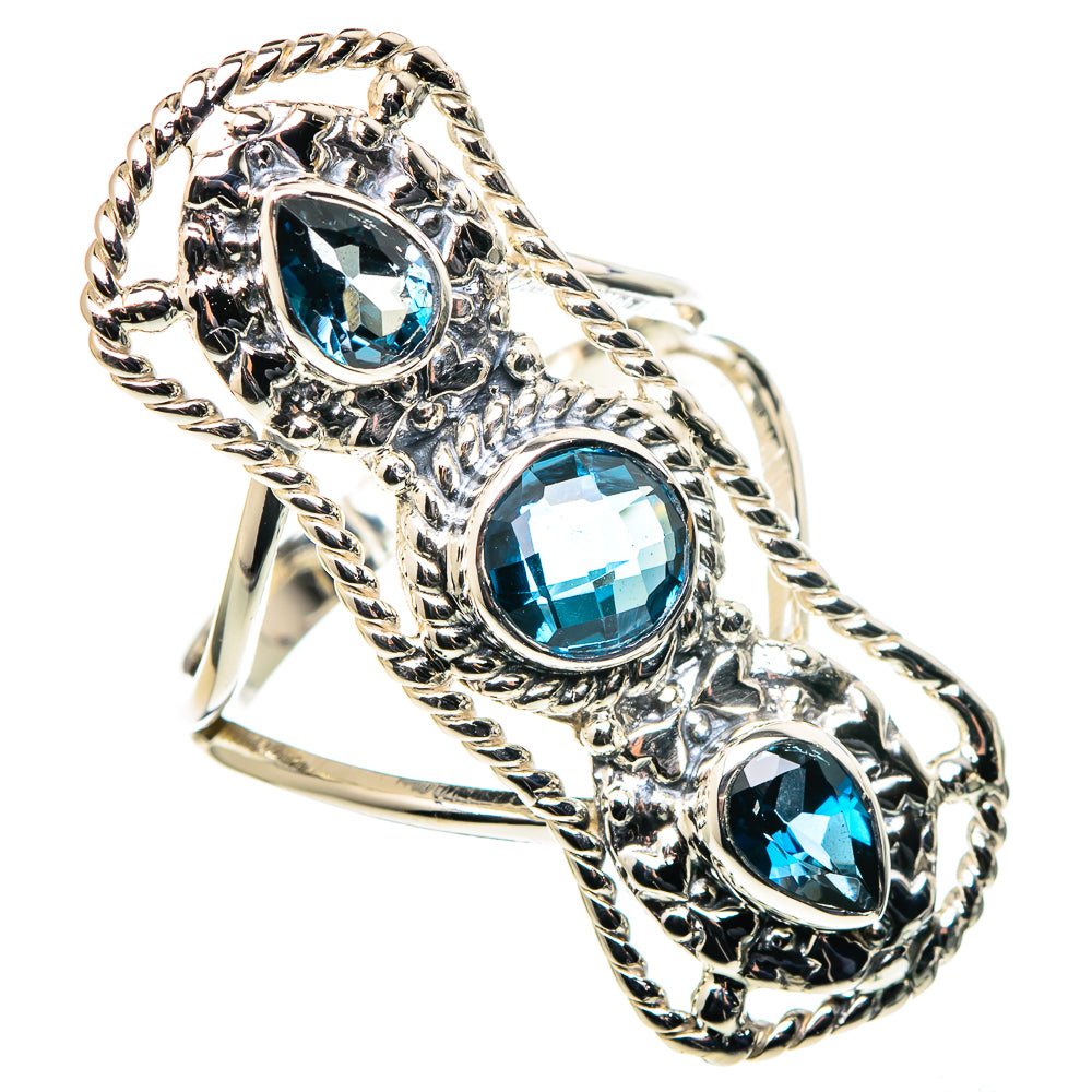 Blue Topaz Rings handcrafted by Anasilvercos - RING96311