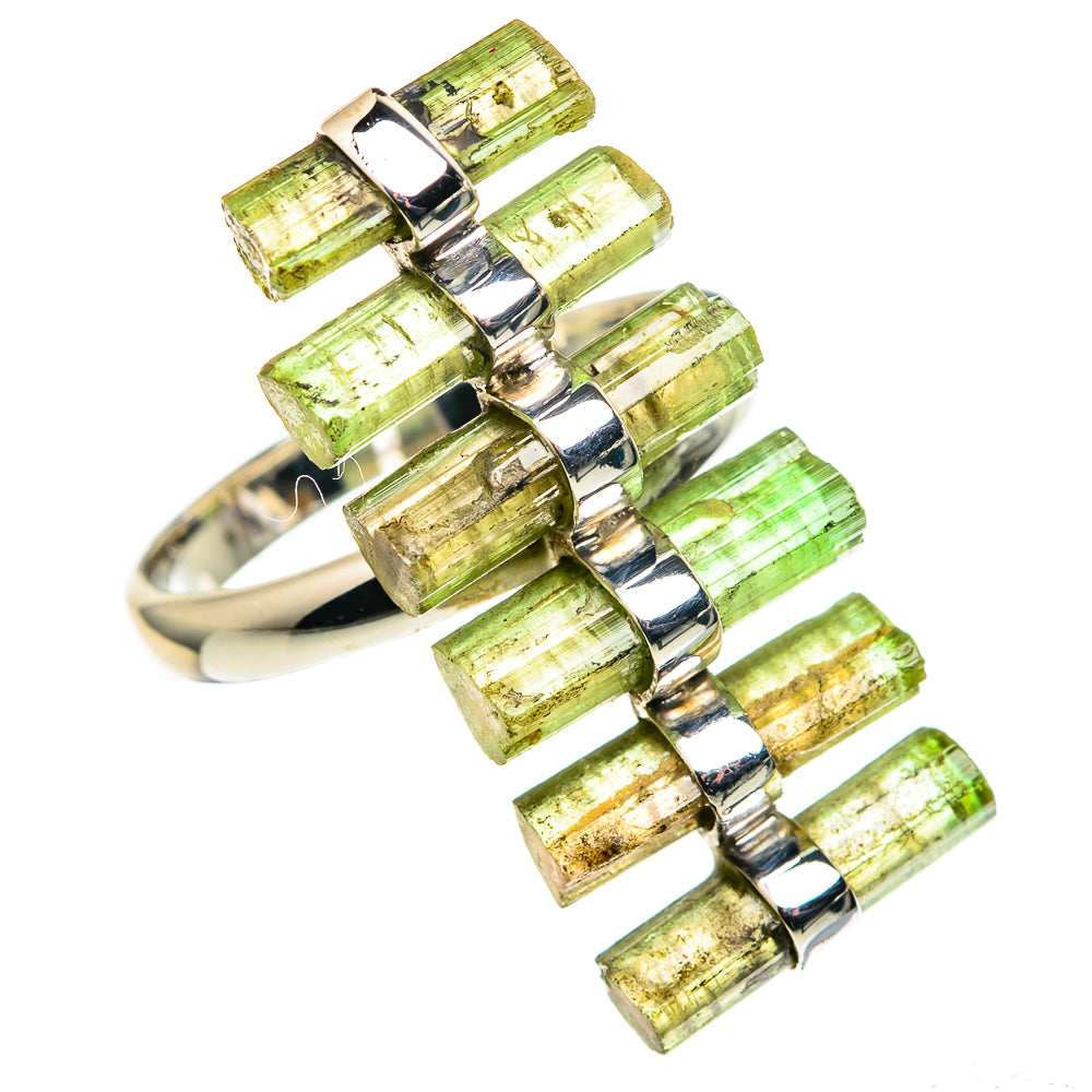 Green Tourmaline Rings handcrafted by Anasilvercos - RING96315