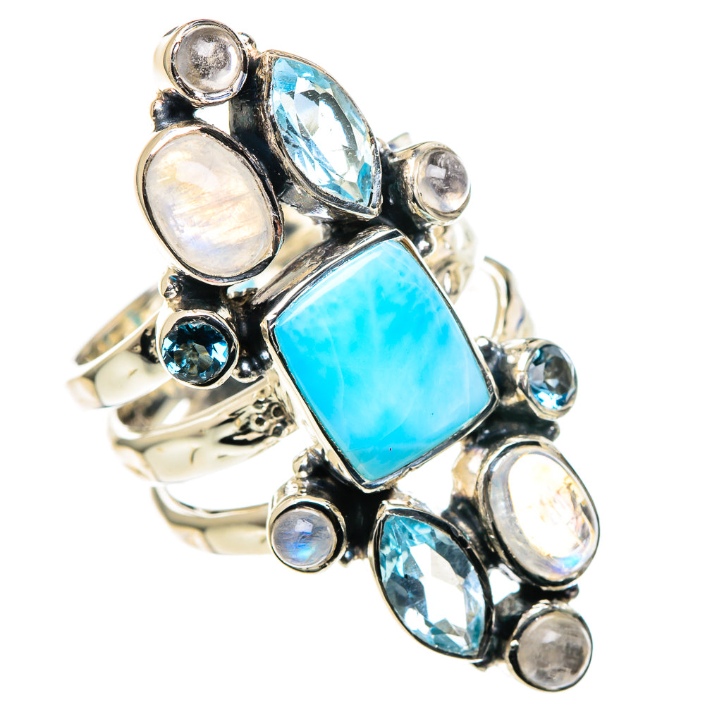 Labradorite, Amethyst Rings handcrafted by Anasilvercos - RING96332
