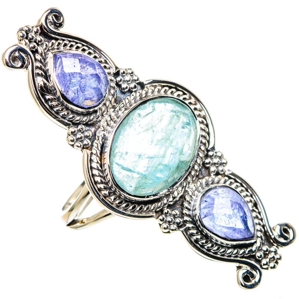 Labradorite, Amethyst Rings handcrafted by Anasilvercos - RING96335