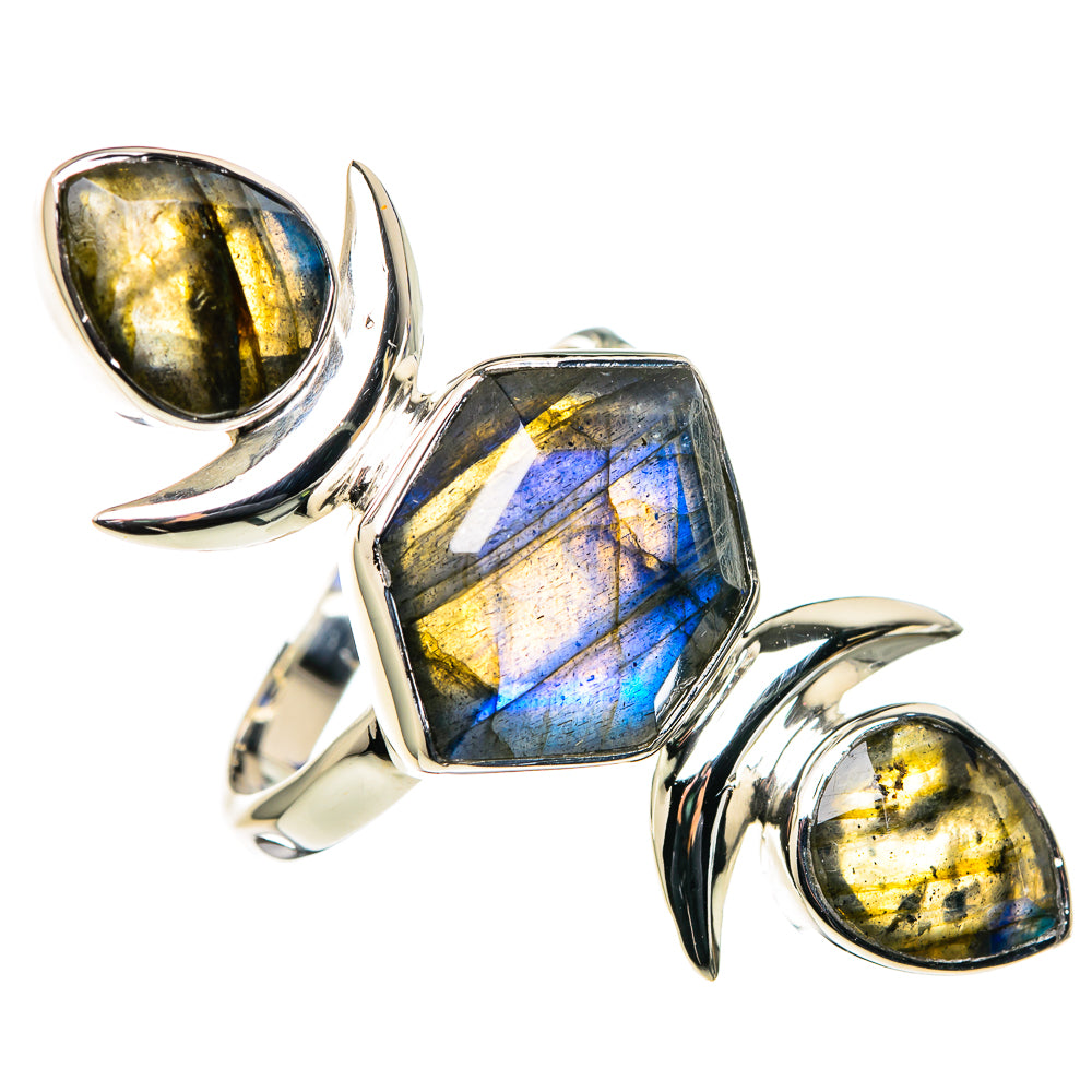 Larimar, London Blue Topaz Rings handcrafted by Anasilvercos - RING96363