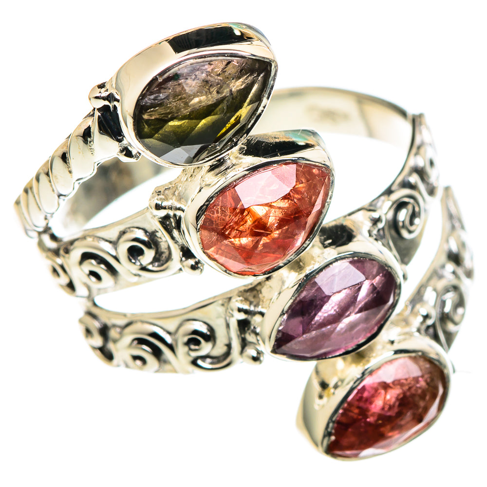Watermelon Tourmaline Rings handcrafted by Anasilvercos - RING96421