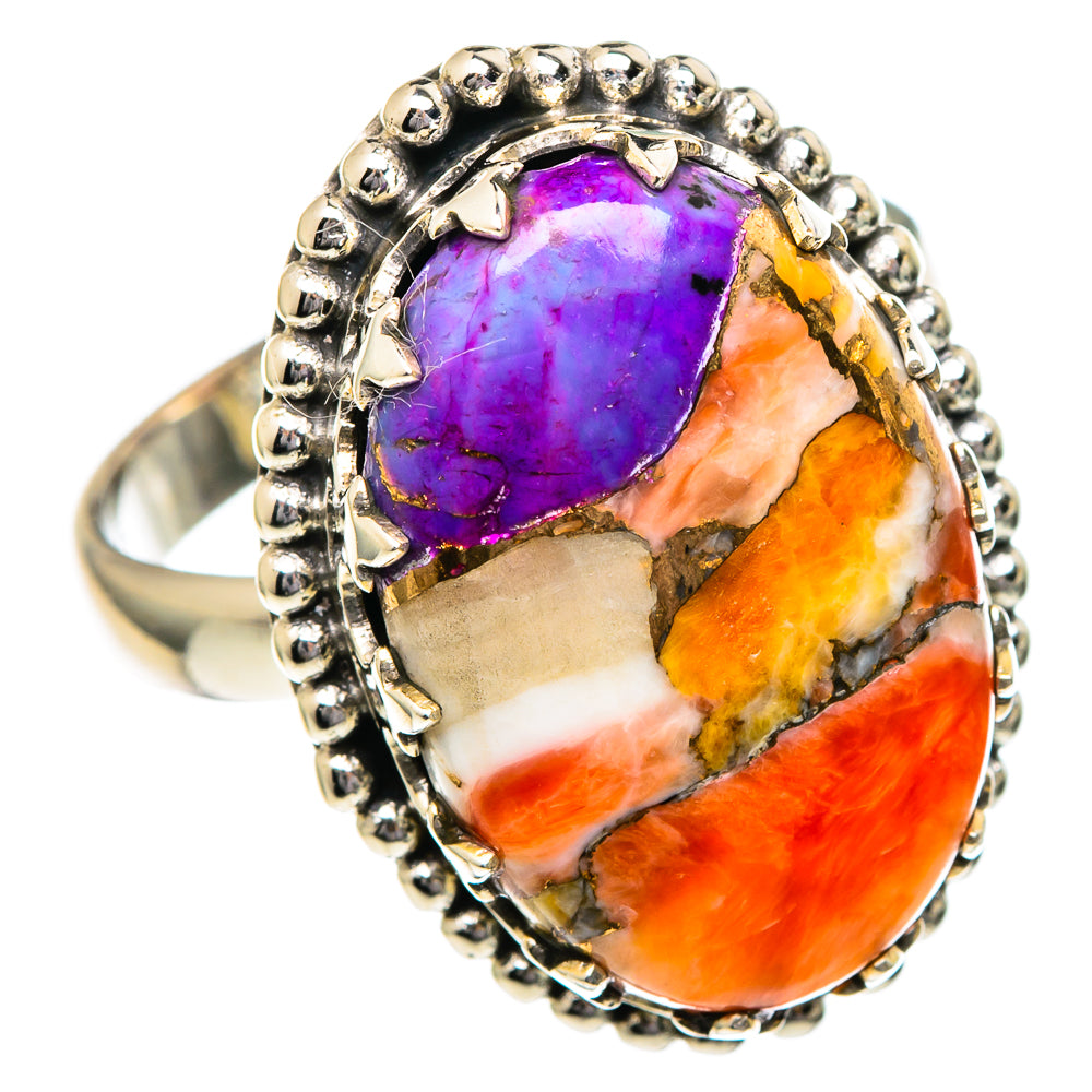 Spiny Oyster Turquoise Rings handcrafted by Anasilvercos - RING96446