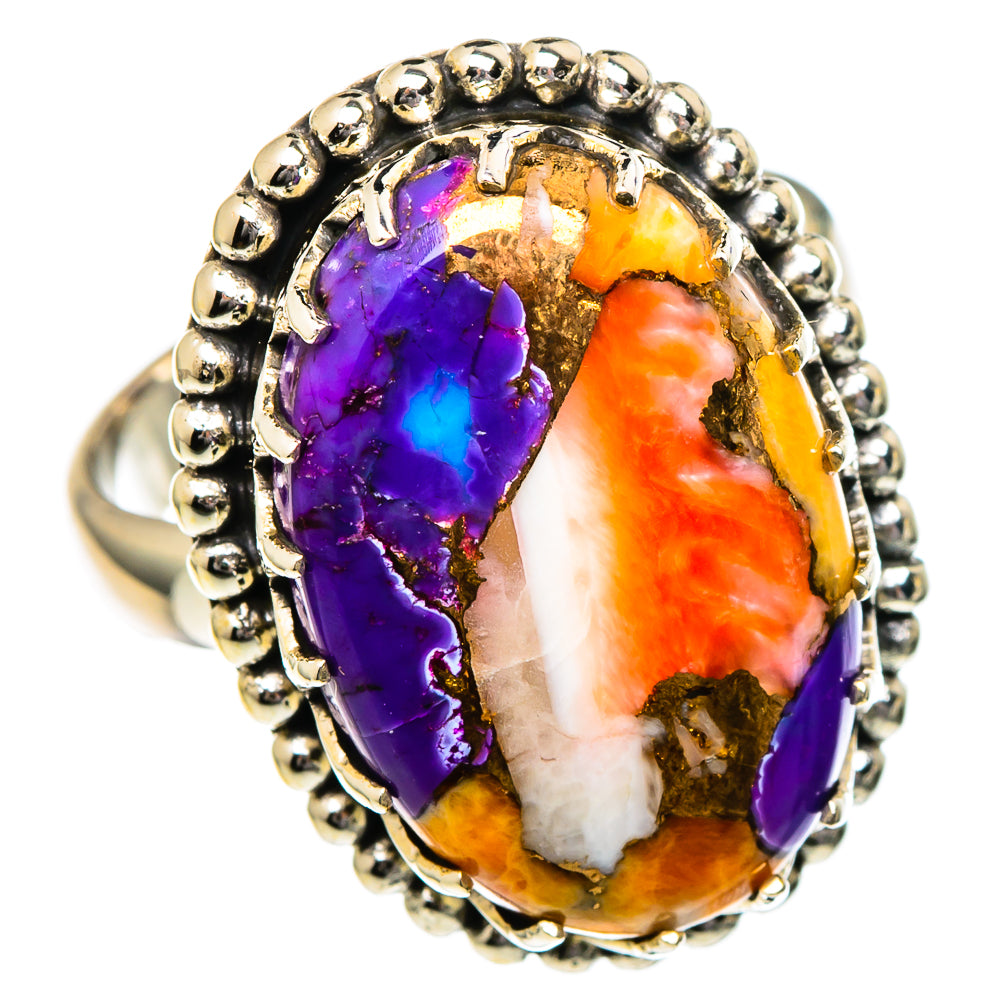 Spiny Oyster Turquoise Rings handcrafted by Anasilvercos - RING96484
